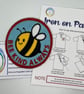 Bee, Embroidered Iron on Patch - Image 1