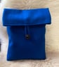 Royal blue 100% wool pouch bag. - Image 5