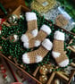 Mini Crochet Stockings - Gold (pack of 4) - Image 1