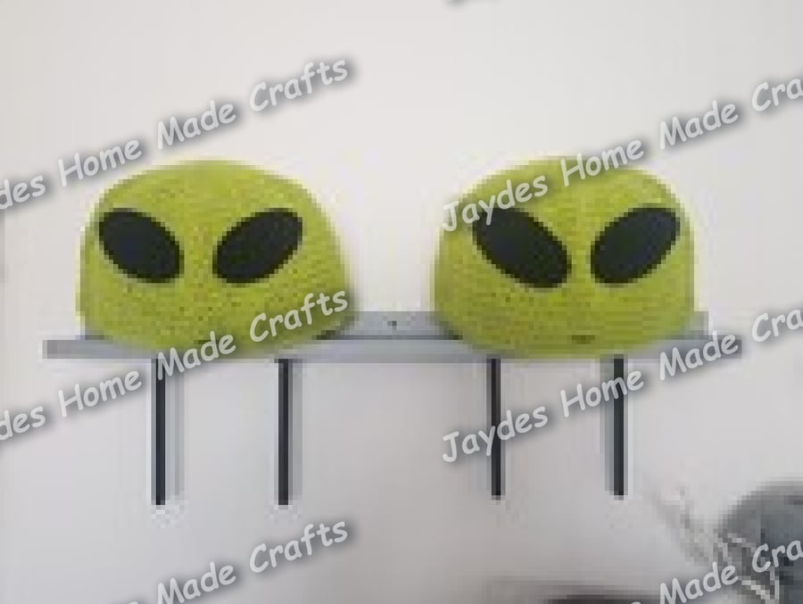 Crochet Alien Headrest Covers