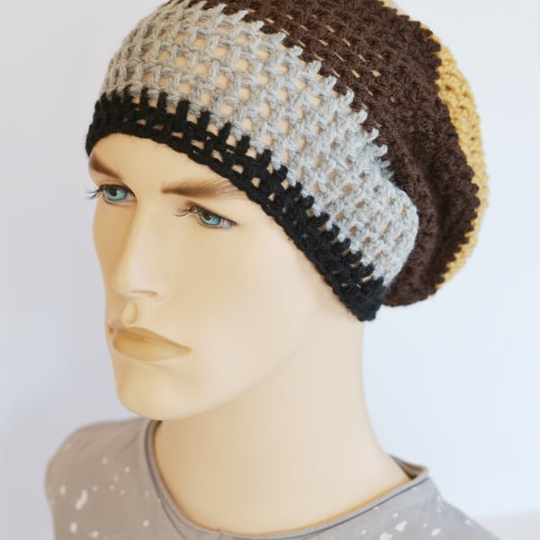 Hat Unisex Crochet Slouchy Beanie Hat