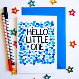 New Baby Card, Hello Little One New Born Card, Parents To Be Card, Adoption Card