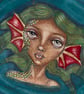 Pond Spirit – Original Watercolour - A4 Freshwater Maiden Folklore Art - Image 4