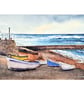 Boats at Sennen Cove, Cornwall,  Original Watercolour Painting Mounted