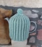 Tea Cosy for Le Creuset Medium Grand 1.3L Tea Pot, Hand Knitted, Duck Egg Green