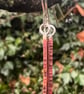 Copper Textured Square Bar Dangle Earrings - Image 3