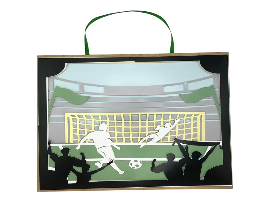 Football layered papercut