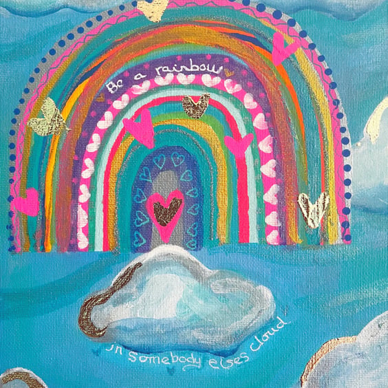 Be a Rainbow Original Art Canvas