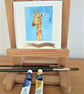 Giraffe watercolour greetings card - Image 2