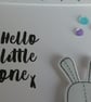 Bunting & Bunny New Baby Card  with Free Gift Tag- Blue - Image 9