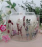 Pressed Flower Botanical Candle Scented Soy Wax Vegan Friendly Gift