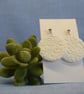 Embossed Floral Disc Earrings