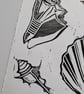 Multi Shell Lino Print (Black) - Image 2