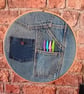 Handmade Denim Pocket Wall Hanging - Large - Image 2