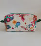 Handmade Japanese Floral Boxy Makeup Bag – Butterfly & Peony Print - Image 2