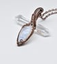 Moonstone and Copper Gothic Style Pendant - Image 1