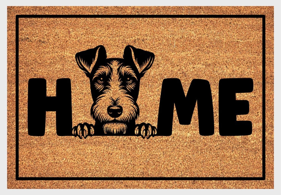 Fox Terrier Home Door Mat No.1 - Fox Terrier Welcome Mat - 3 Sizes