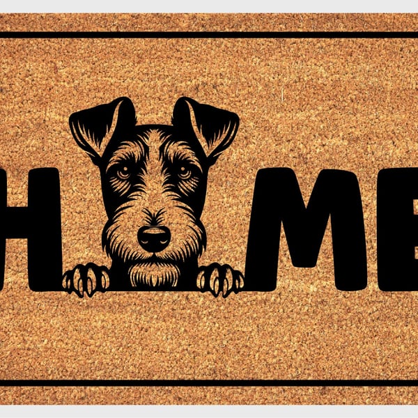Fox Terrier Home Door Mat No.1 - Fox Terrier Welcome Mat - 3 Sizes