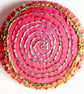 Buttons 1 inch button Hand Dyed Silks and Cottons Free Machine Embroidery Button