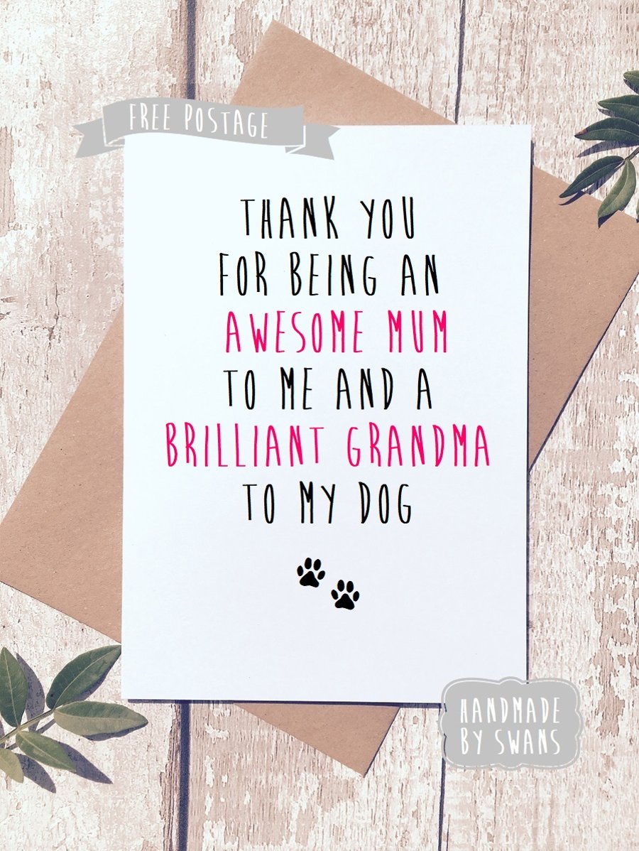 Mother's day card - Awesome mum and brilliant grandma