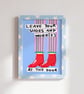 Leave Your Shoes And Worries At The Door Art Print, Porch Decor Wall Hanging  - Image 3