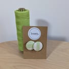 Handwoven Button Hair Bobbles