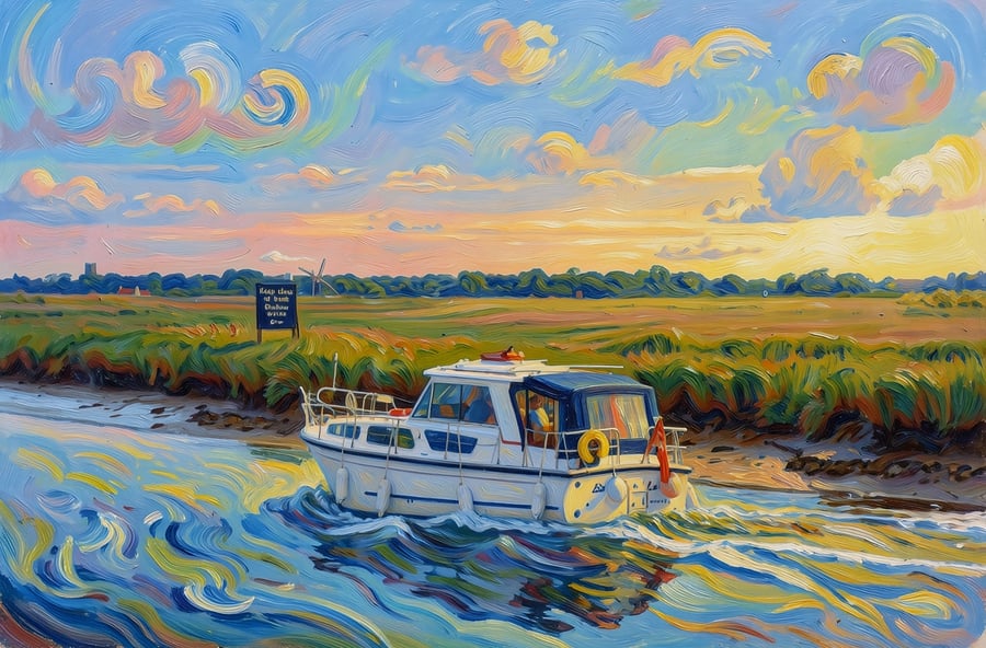 Norfolk Broads A5 Greeting Card June