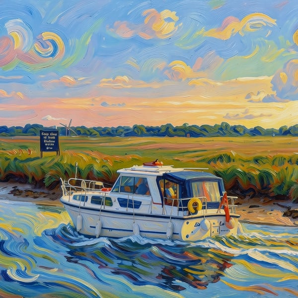 Norfolk Broads A5 Greeting Card June