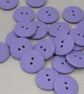 Flat Plain Light Purple Buttons 20mm 24 pieces - Image 2