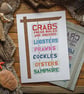 Seafood sign print A3