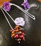 Pearl raspberry necklace - Image 5