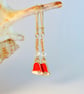 Christmas Bell Earrings With Sparkly Crystal, Stocking Filler, Secret Santa Gift