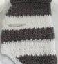 Grey and white chunky striped dog sweater, jumper for small dog or puppy - Image 2