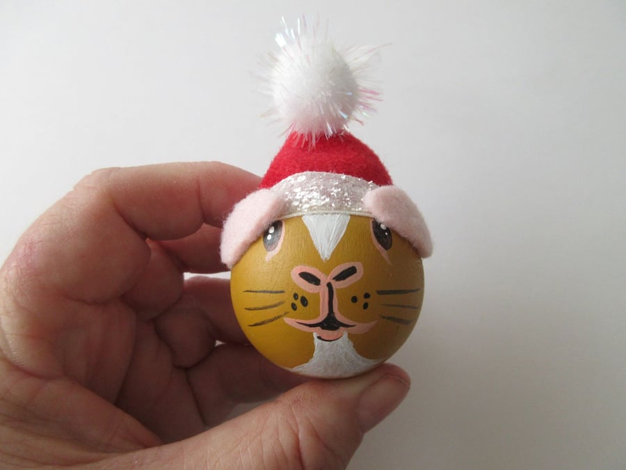 Guinea Pig Bauble Christmas Tree Hanging Decoration Guinea Pig Head