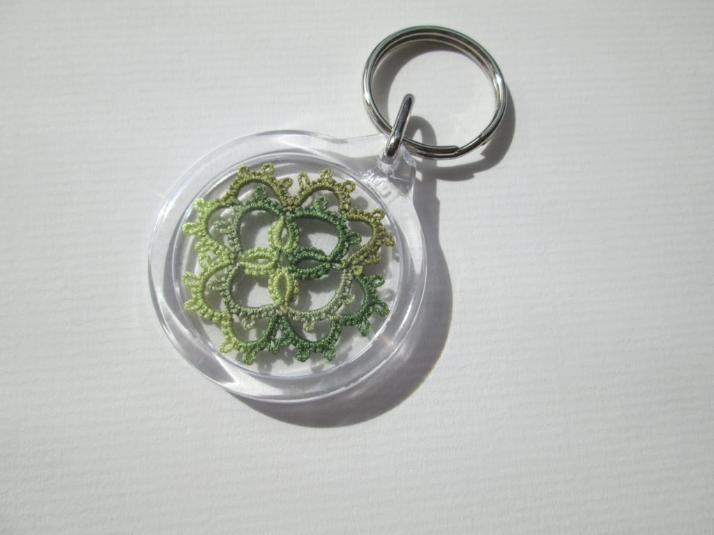 Green Tatted key-ring 