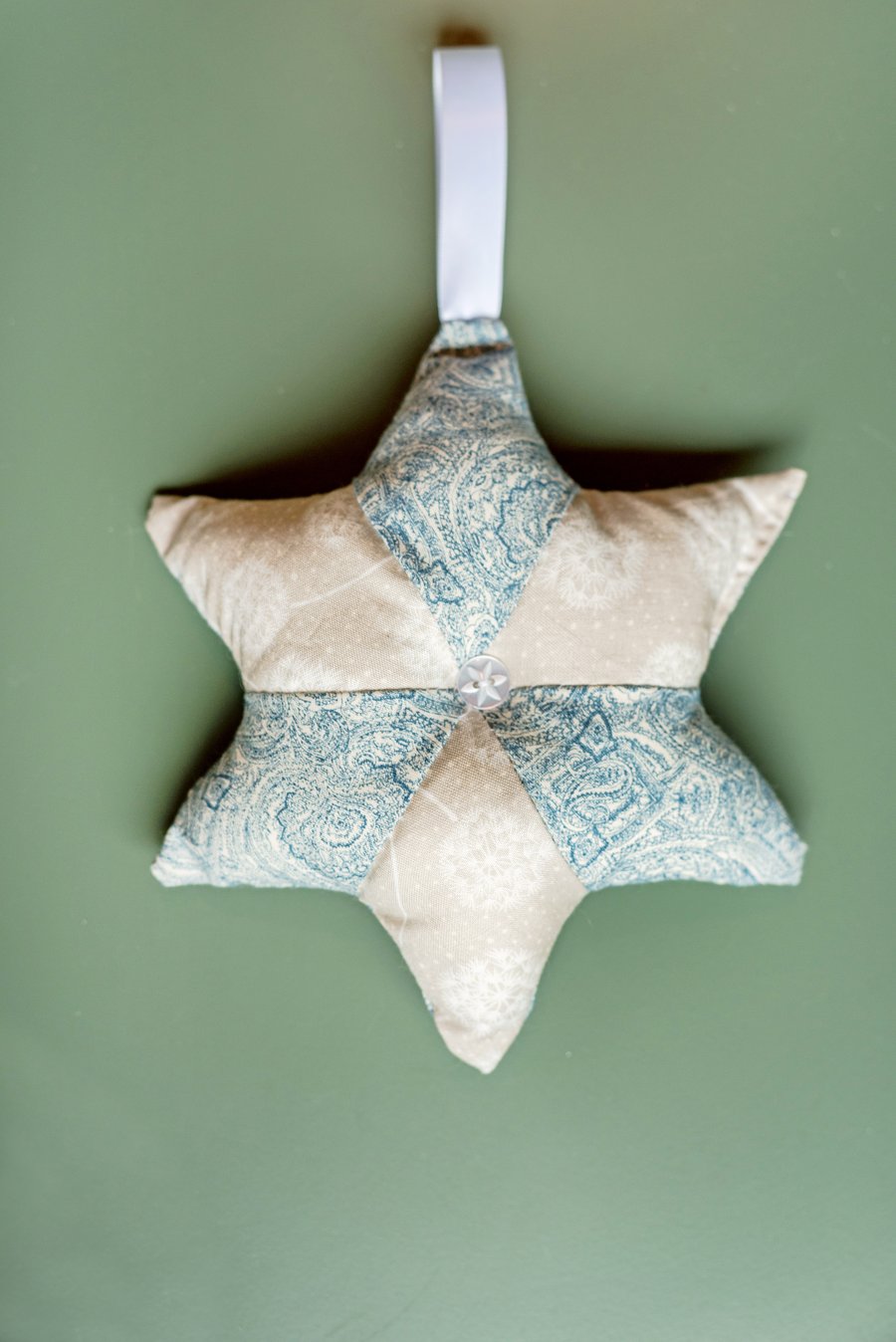 Scandi style star-shaped Christmas decoration