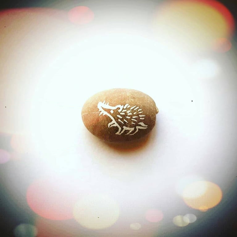 Tiny Baby Hedgehog Spirit Stone - MADE TO ORDER