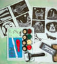 Linocut Print Christmas Card making Kit - Image 3