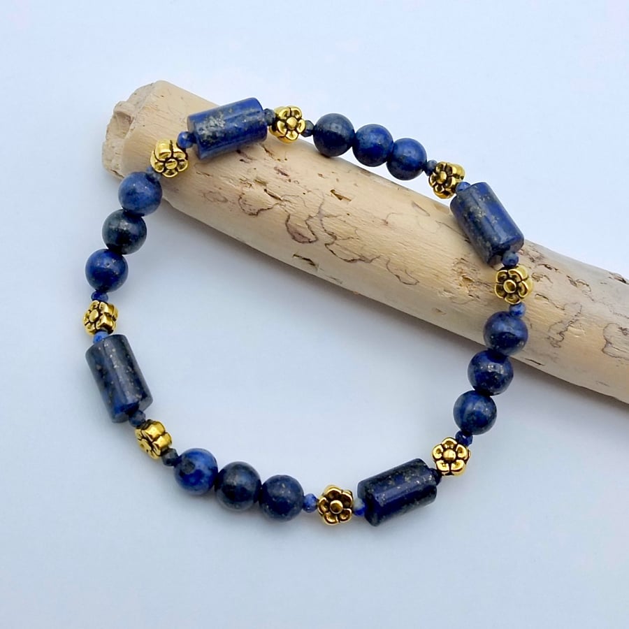 Lapis Lazuli Bracelet, September Birthday, Anniversary, Gemstone Jewellery Gifts