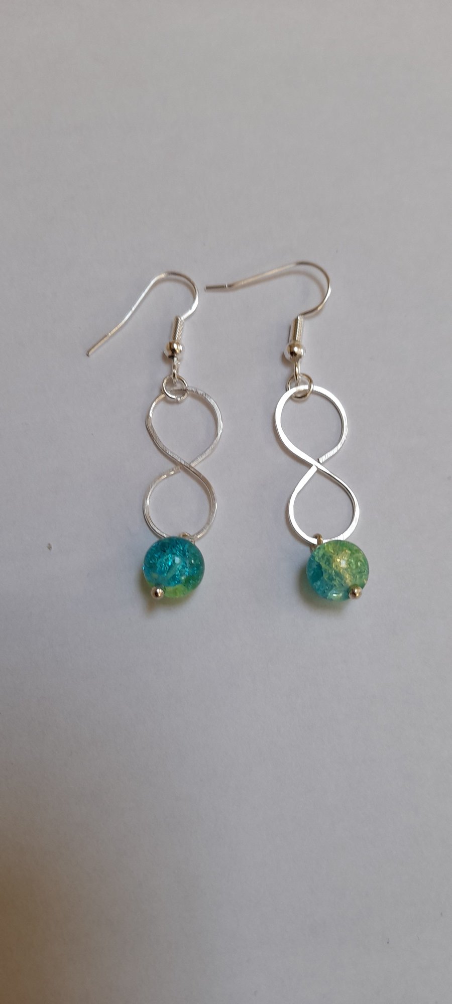 Metal and bead earrings 