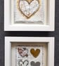 A Single Silver Wire Love Heart on Gold Handmade Artwork. How Lovely!!! XXX - Image 6