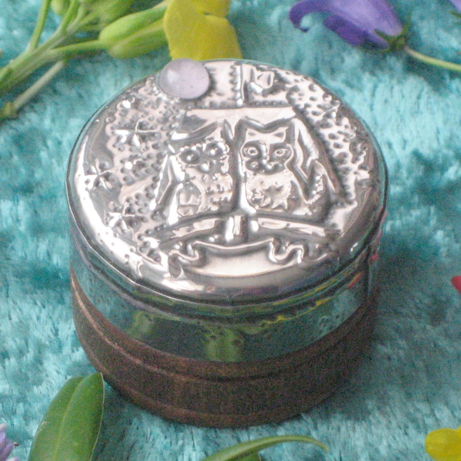 Silver Pewter Box, The Owl and the Pussycat