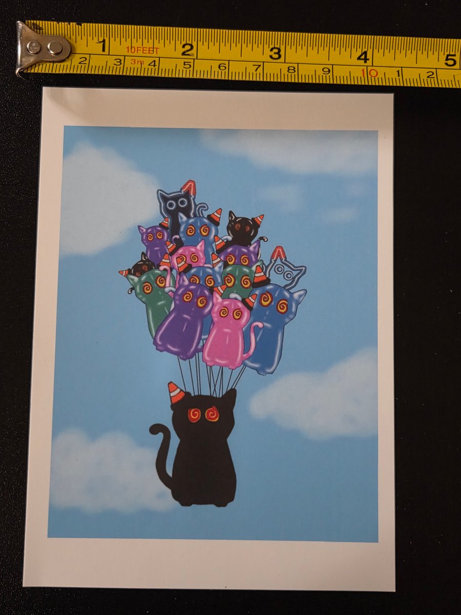 Nipfest Balloon cat sky iron on