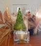 Handmade Fused Glass 'Christmas Tree' T Light Holder - Image 6
