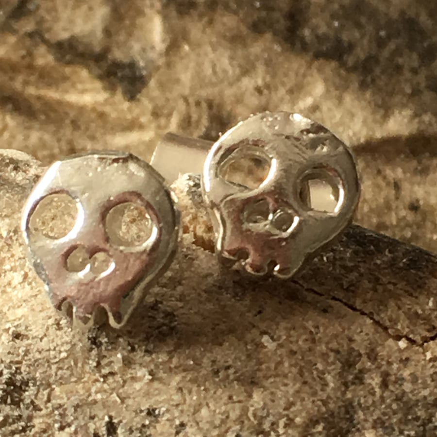 Halloween Earrings silver stud earrings Folksy