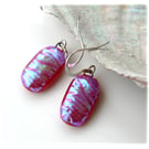 Dichroic Glass Earrings 228 Handmade Fused 