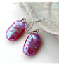 Dichroic Glass Earrings 228 Handmade Fused  - Image 1