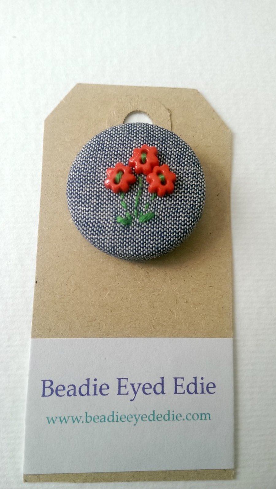 Hand Embroidered Posy Badge