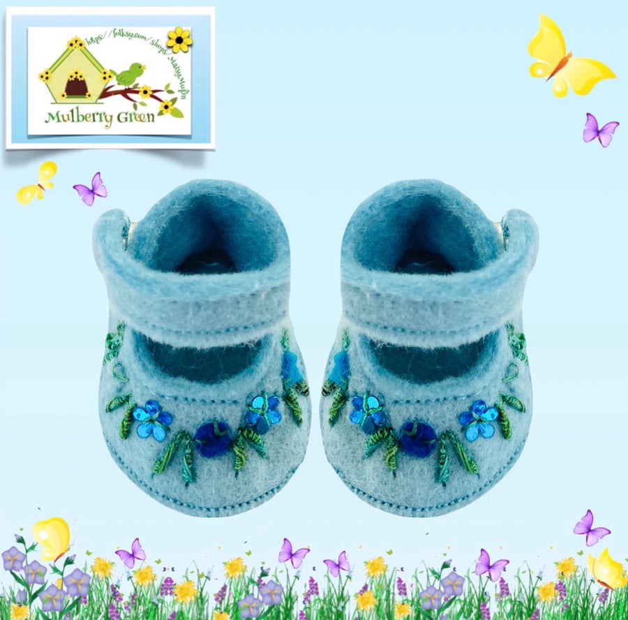 Reserved for Ann Pale Blue Mary Jane Shoes Folksy