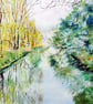 Springtime  River Landscape Original Oil Painting - Image 1